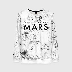 Свитшот женский Thirty Seconds to Mars dirty ice, цвет: 3D-белый