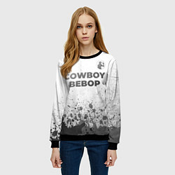 Свитшот женский Cowboy Bebop - white gradient посередине, цвет: 3D-черный — фото 2