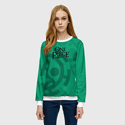 Свитшот женский One Piece Zoro Roronoa, цвет: 3D-белый — фото 2