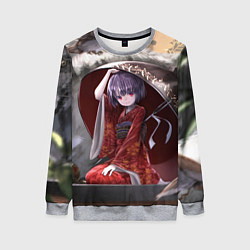 Свитшот женский Touhou Project Симмёмару Сукуна, цвет: 3D-меланж