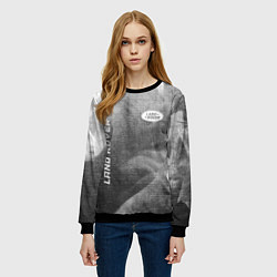 Свитшот женский Land Rover - grey gradient вертикально, цвет: 3D-черный — фото 2