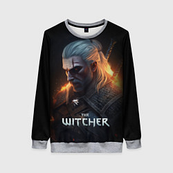 Женский свитшот The Witcher and fire