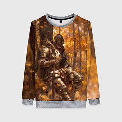 Свитшот женский Рыцарь в осеннем лесу, цвет: 3D-меланж