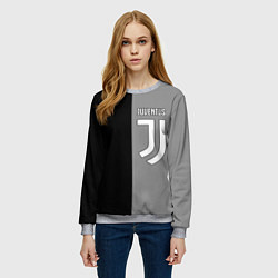 Свитшот женский Ювентус геометрия, цвет: 3D-меланж — фото 2