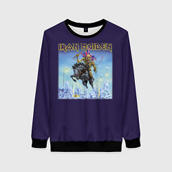 Свитшот женский Iron Maiden rock band colored, цвет: 3D-черный