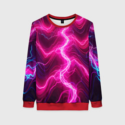 Женский свитшот Pink lightnings - ai art fantasy