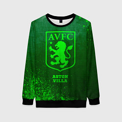 Свитшот женский Aston Villa - green gradient, цвет: 3D-черный