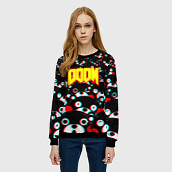 Свитшот женский Doom anime, цвет: 3D-черный — фото 2