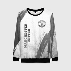 Свитшот женский Manchester United - white gradient вертикально, цвет: 3D-черный