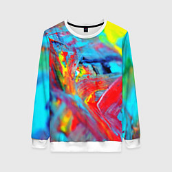 Женский свитшот Абстрактные краски неон