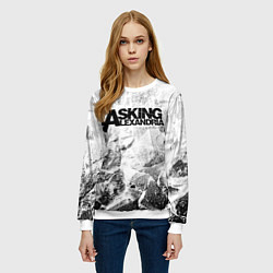 Свитшот женский Asking Alexandria white graphite, цвет: 3D-белый — фото 2