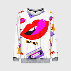 Женский свитшот Вечеринка 90-х: Яркие символы эпохи