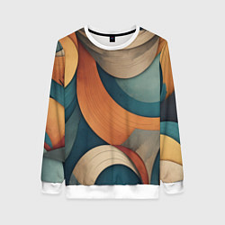 Женский свитшот Абстракция теплые контрасты