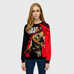 Свитшот женский Red Dead Redemption 2 - Wanted, цвет: 3D-черный — фото 2
