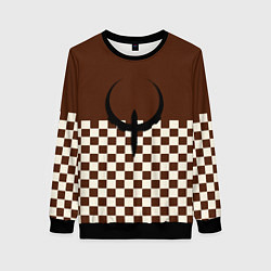 Женский свитшот Квейк ретро паттерн