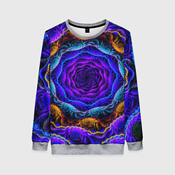 Свитшот женский Неоновая психоделика, цвет: 3D-меланж