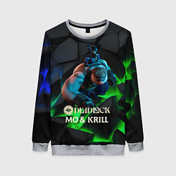 Свитшот женский Mo & Krill Deadlock, цвет: 3D-меланж