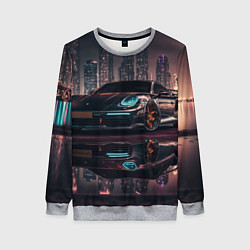 Свитшот женский Porshe night city, цвет: 3D-меланж