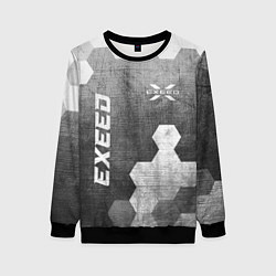 Свитшот женский Exeed - grey gradient вертикально, цвет: 3D-черный