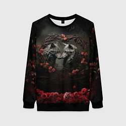 Женский свитшот Влюбленные волки