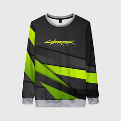 Свитшот женский Cyberpunk 2077 stripes line, цвет: 3D-меланж