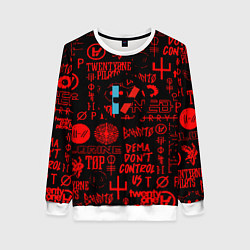 Женский свитшот Twenty one pilots pattern rock steel