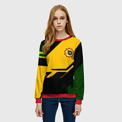 Свитшот женский Serious Sam geometry, цвет: 3D-красный — фото 2