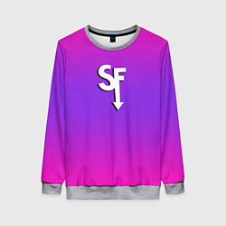 Свитшот женский Sally Face neon gradient, цвет: 3D-меланж