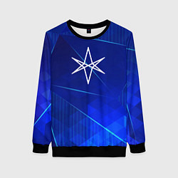 Свитшот женский Bring Me the Horizon blue poly, цвет: 3D-черный