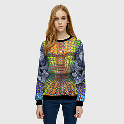 Свитшот женский Оптические стёкла, цвет: 3D-черный — фото 2
