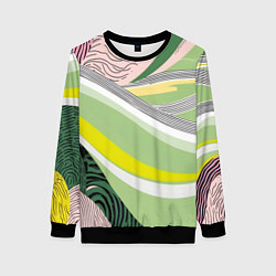 Женский свитшот Салатовая абстракция