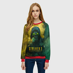 Свитшот женский Stalker 2 череп, цвет: 3D-красный — фото 2