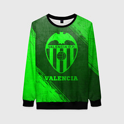 Свитшот женский Valencia - green gradient, цвет: 3D-черный