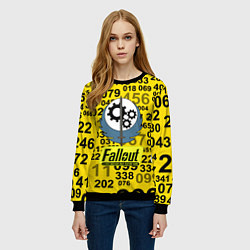 Свитшот женский Fallout pattern symbol, цвет: 3D-черный — фото 2