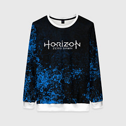 Женский свитшот Horizon: Zero Dawn синие брызги красок