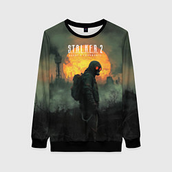 Свитшот женский Stalker заражение, цвет: 3D-черный