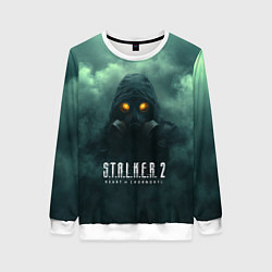 Свитшот женский Stalker в тумане, цвет: 3D-белый