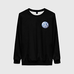 Свитшот женский Volkswagen logo auto, цвет: 3D-черный