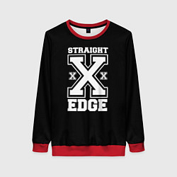 Свитшот женский Straight edge SXE, цвет: 3D-красный