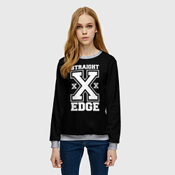 Свитшот женский Straight edge SXE, цвет: 3D-меланж — фото 2
