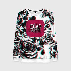 Свитшот женский Dead by april rose glitch, цвет: 3D-белый