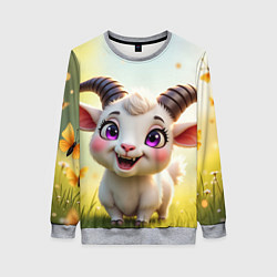 Женский свитшот Козлёнок на лугу