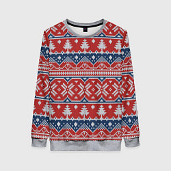 Женский свитшот New year pattern