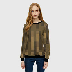Свитшот женский Wood - Minecraft, цвет: 3D-черный — фото 2