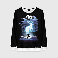 Свитшот женский Harry Potter patronus and dementors, цвет: 3D-белый