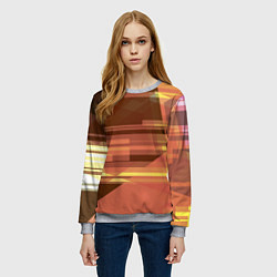 Свитшот женский Оттенки заката, цвет: 3D-меланж — фото 2