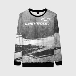 Свитшот женский Chevrolet - grey gradient посередине, цвет: 3D-черный