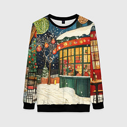 Женский свитшот Праздничная атмосфера кафе