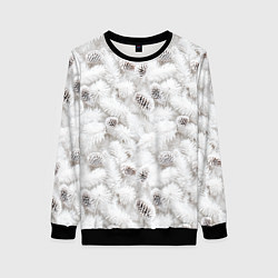 Женский свитшот Ёлка с шишками в рождественский мороз