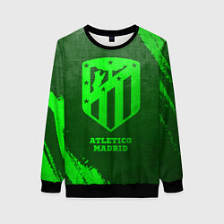 Свитшот женский Atletico Madrid - green gradient, цвет: 3D-черный